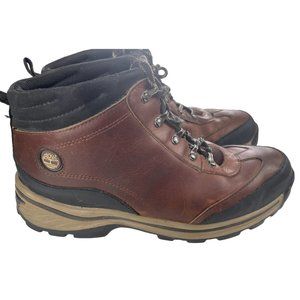 Timberland Youth Back Road Brown Leather Hiking Boots Size 6.5M (22913) EUC